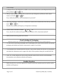 UDAF Form PRA Manufactured Food Establishment Plan Review Application - Utah, Page 9