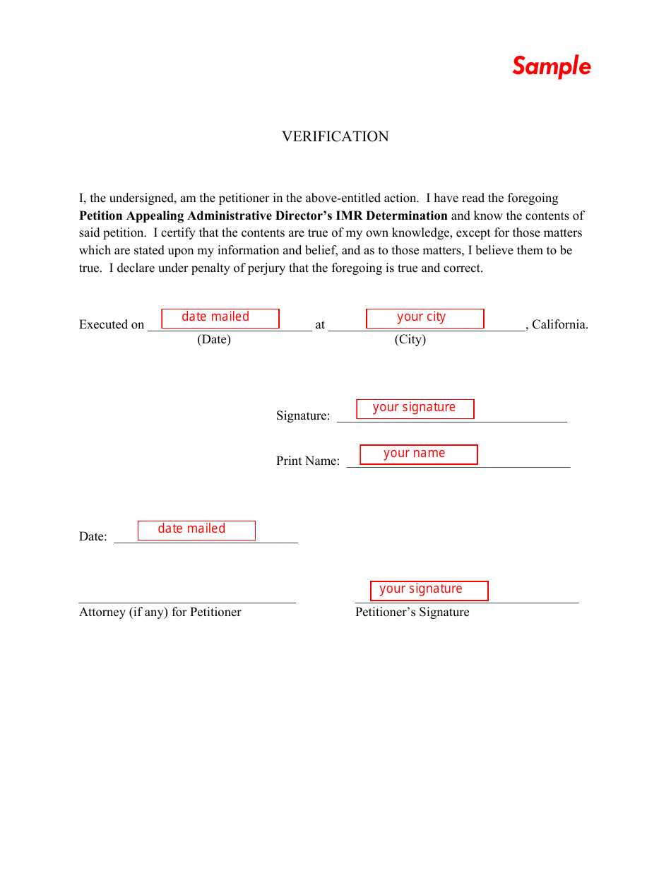 Form IA19 Information and Assistance Unit Guide - How to File a Petition Appealing Administrative Directors Independent Medical Review Determination - California, Page 10