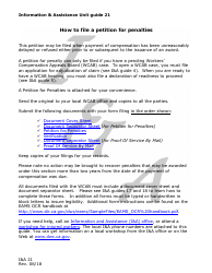 Document preview: Form I&A21 Information and Assistance Unit Guide - How to File a Petition for Penalties - California
