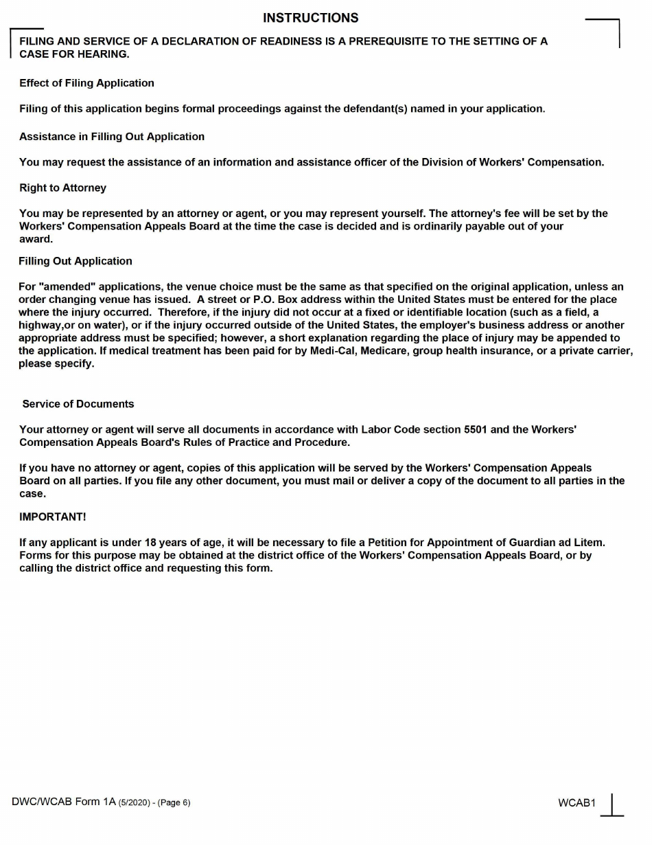Form IA4 Information and Assistance Unit Guide - How to File an Application for Adjudication of Claim - California, Page 14