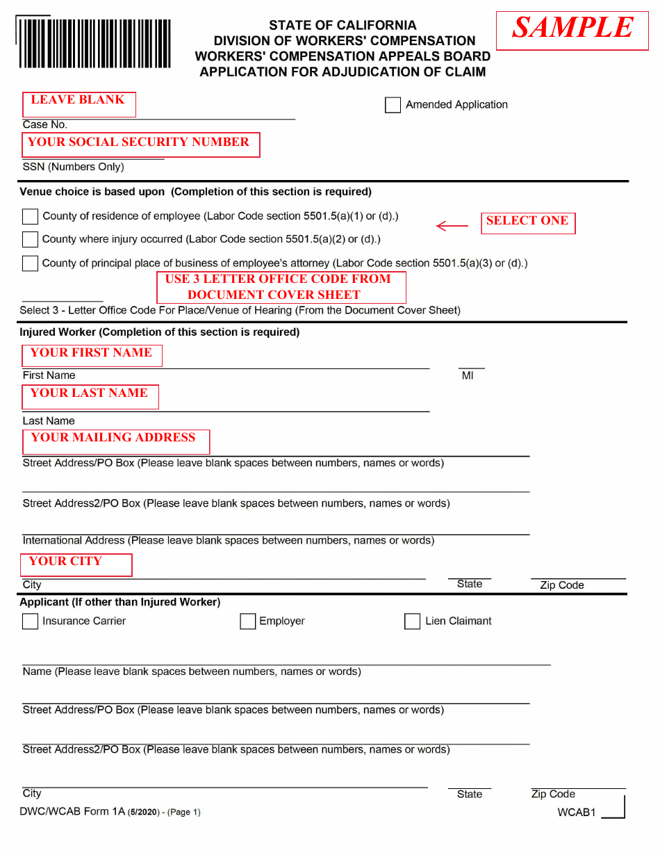 Form IA4 Information and Assistance Unit Guide - How to File an Application for Adjudication of Claim - California, Page 9