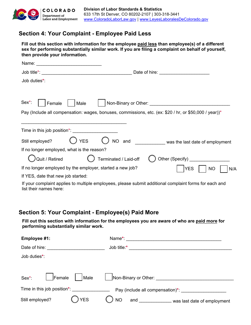 Unequal Pay Complaint - Colorado, Page 3