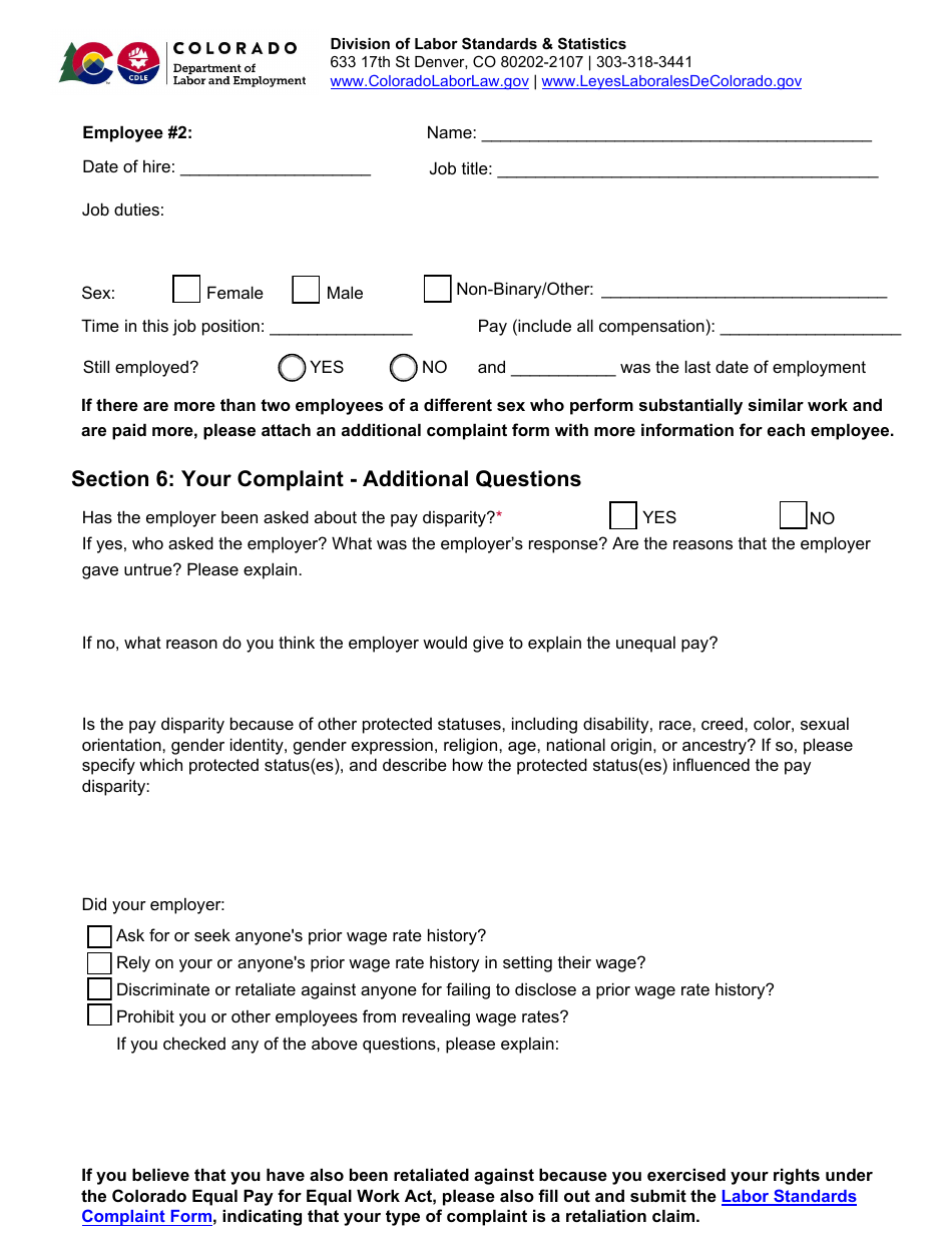 Unequal Pay Complaint - Colorado, Page 4