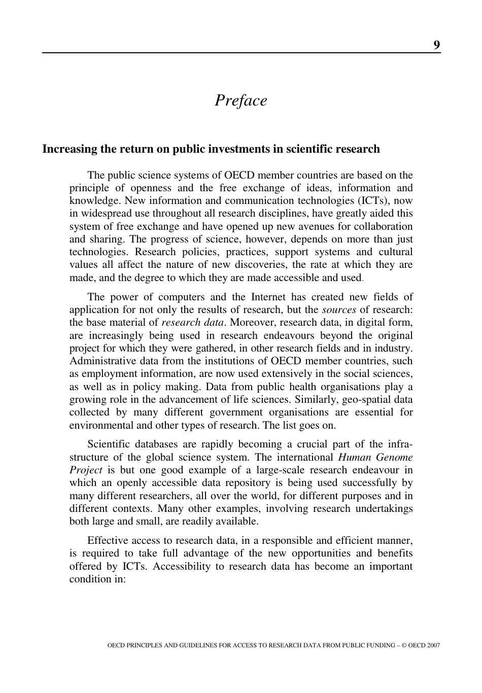 Oecd Principles and Guidelines for Access to Research Data From Public Funding, Page 10