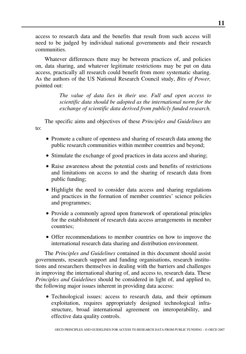 Oecd Principles and Guidelines for Access to Research Data From Public Funding, Page 12