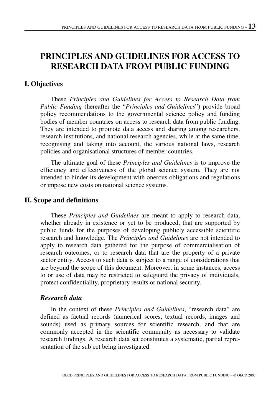 Oecd Principles and Guidelines for Access to Research Data From Public Funding, Page 14