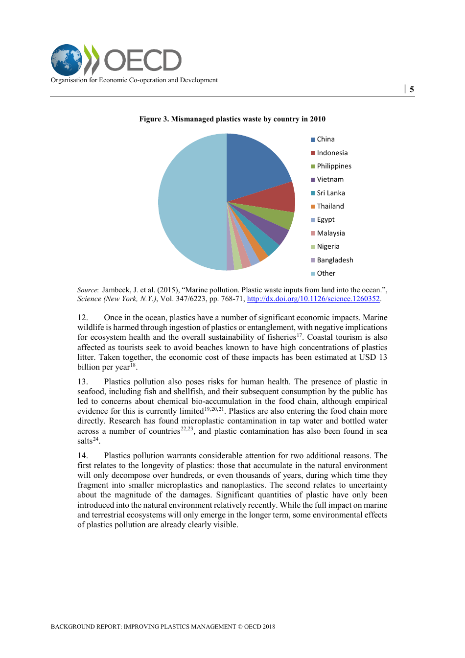 Improving Plastics Management: Trends, Policy Responses, and the Role of International Co-operation and Trade - Oecd Environment Policy Paper No. 12, Page 7
