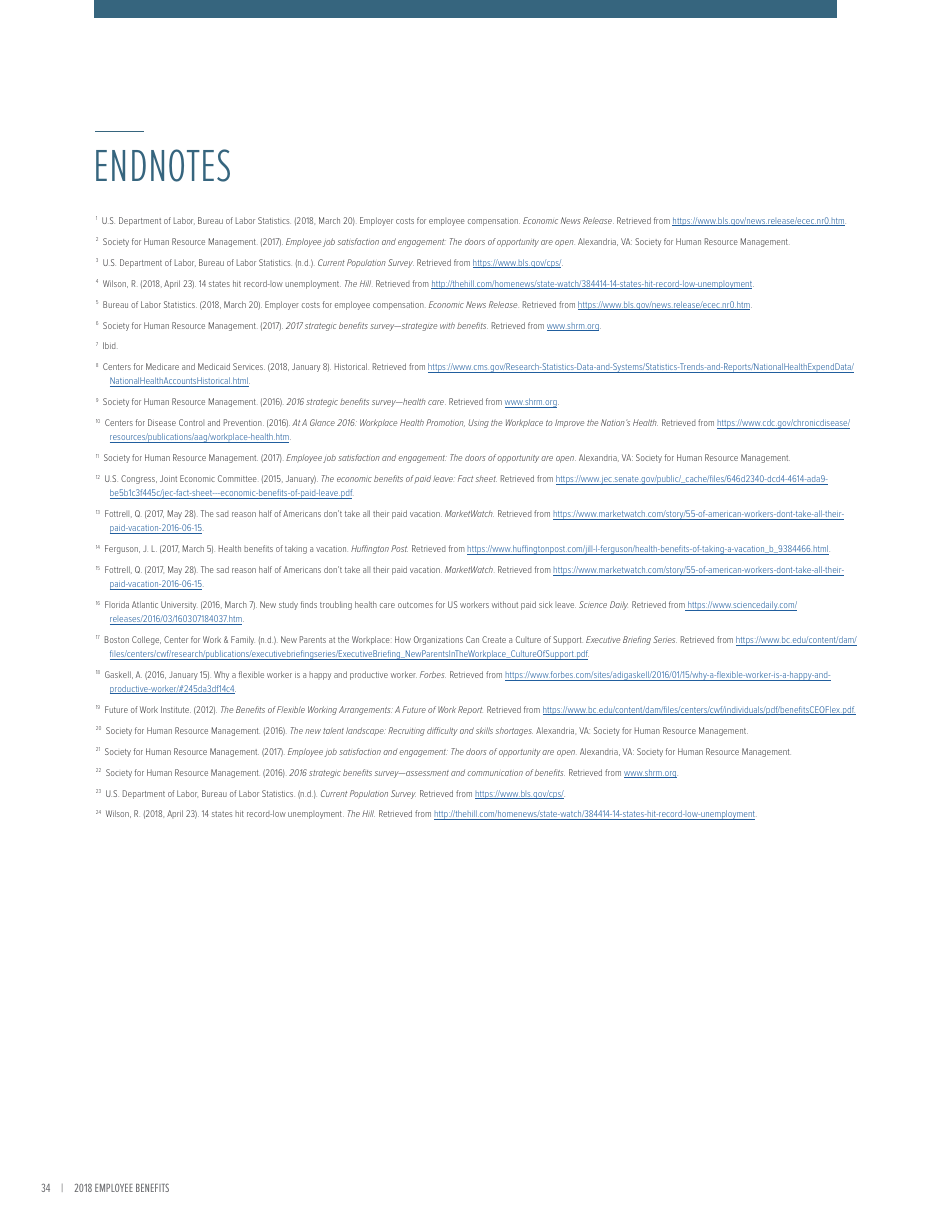 2018 Employee Benefits the Evolution of Benefits - Society for Human Resource Management, Page 38