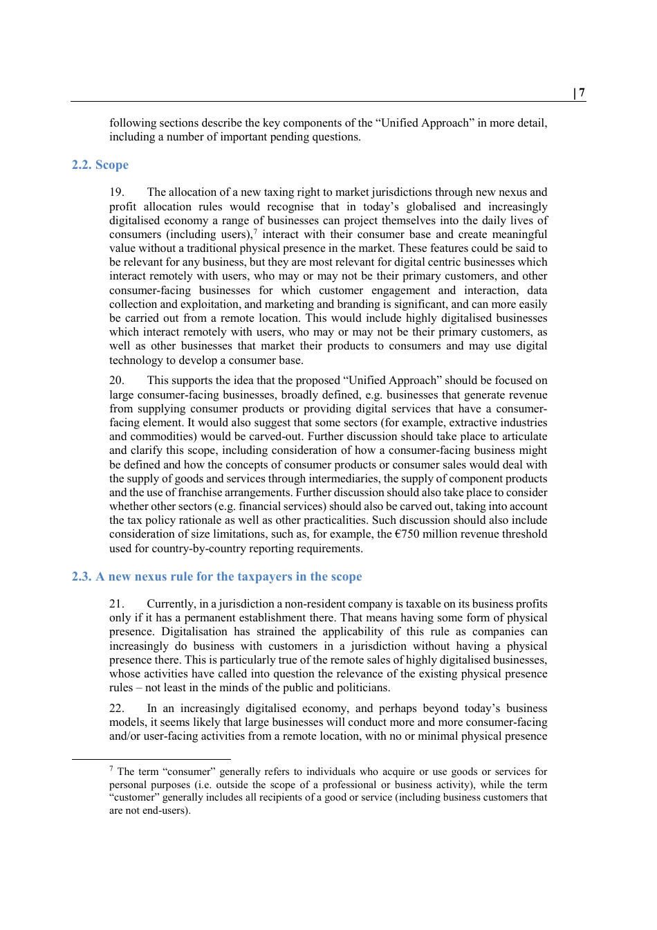 Oecd Public Consultation Document: Secretariat Proposal for a unified Approach Under Pillar One - 9 October 2019 - 12 November 2019, Page 10
