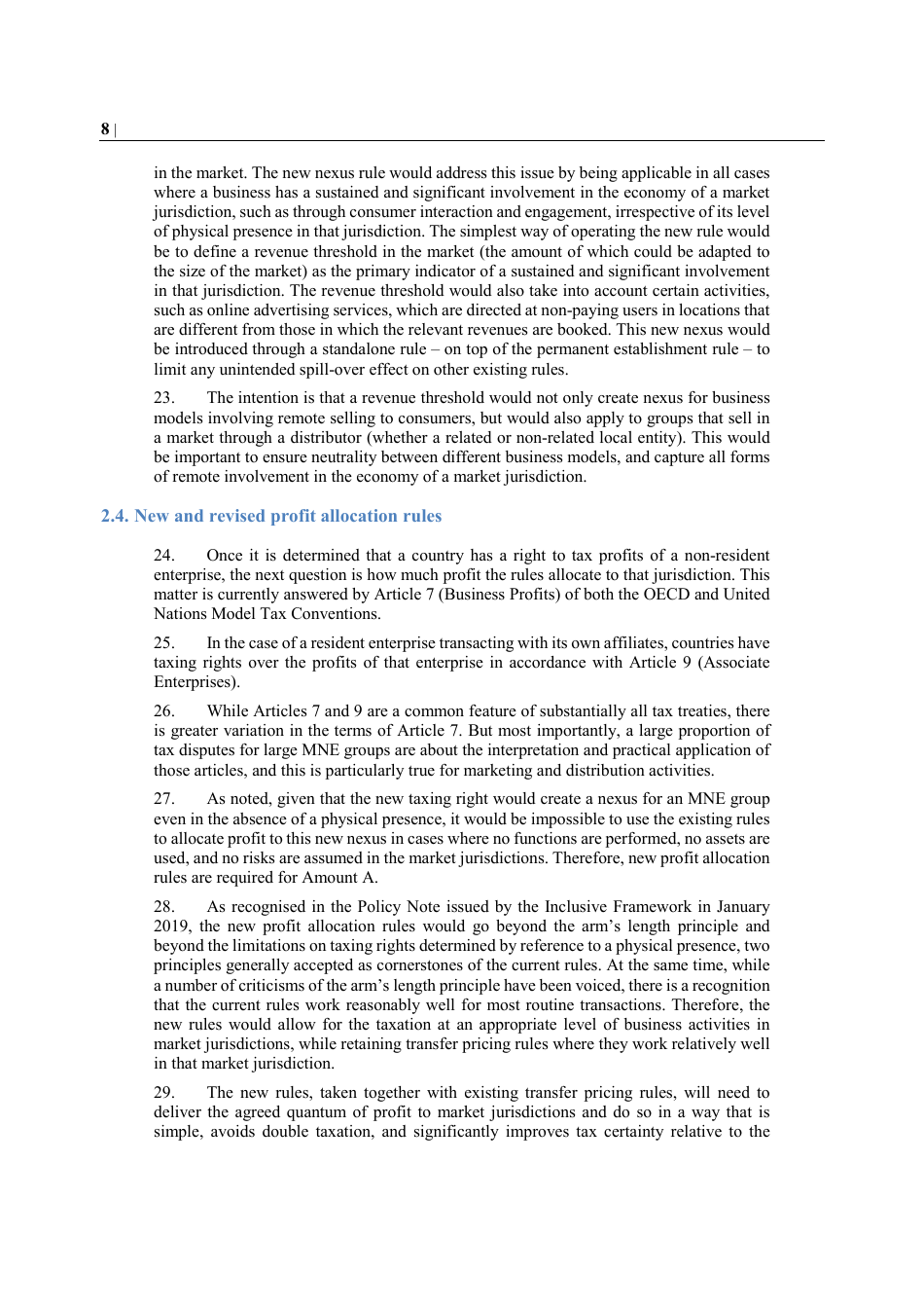 Oecd Public Consultation Document: Secretariat Proposal for a unified Approach Under Pillar One - 9 October 2019 - 12 November 2019, Page 11