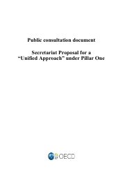 Oecd Public Consultation Document: Secretariat Proposal for a &quot;unified Approach&quot; Under Pillar One - 9 October 2019 - 12 November 2019, Page 3