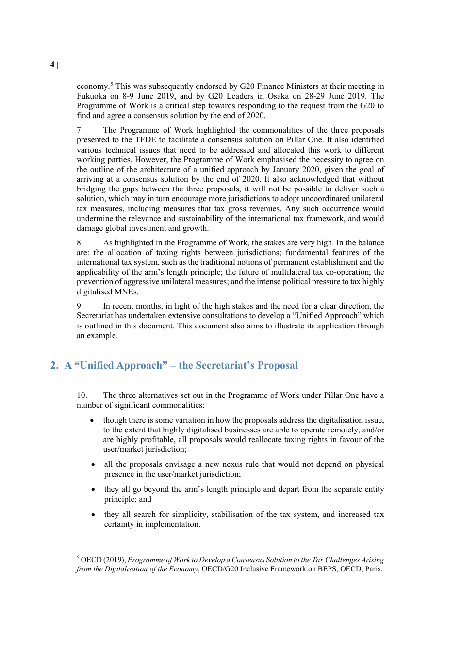 Oecd Public Consultation Document: Secretariat Proposal for a unified Approach Under Pillar One - 9 October 2019 - 12 November 2019, Page 7