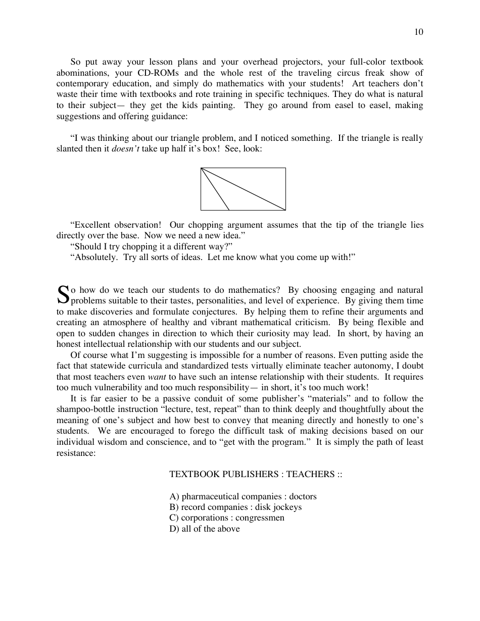 A Mathematicians Lament - Paul Lockhart, Page 10