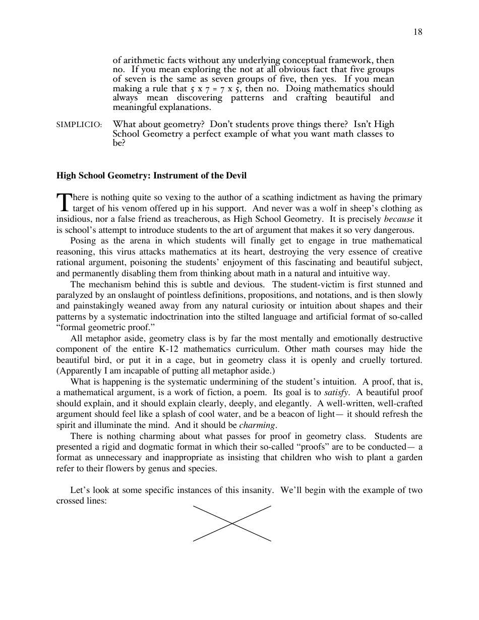 A Mathematicians Lament - Paul Lockhart, Page 18