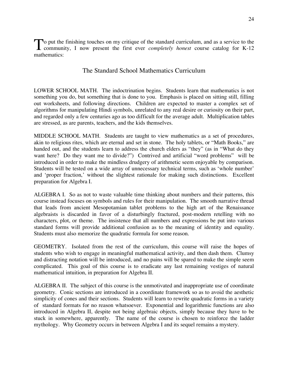 A Mathematicians Lament - Paul Lockhart, Page 24
