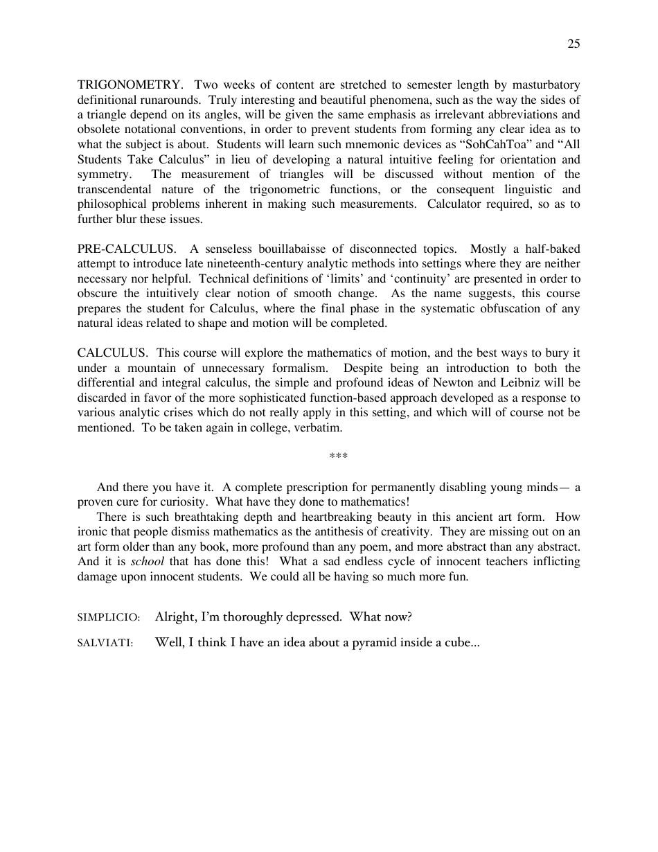 A Mathematicians Lament - Paul Lockhart, Page 25