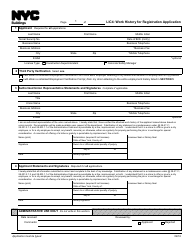 Form LIC4 Work History for Registration Application - New York City