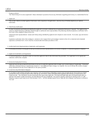 Document preview: Instructions for Form LIC4 Work History for Registration Application - New York City