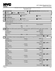 Document preview: Form LIC7 Safety Registration Form - New York City