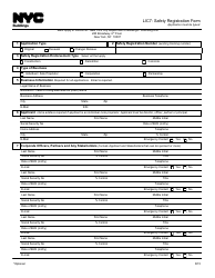 Form LIC7 Safety Registration Form - New York City