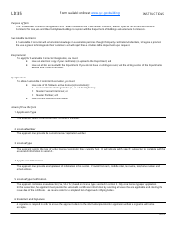 Document preview: Instructions for Form LIC35 Sustainable Contractor Application - New York City