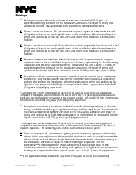 Supplemental Investigation Questionnaire - Electrician - New York City, Page 2