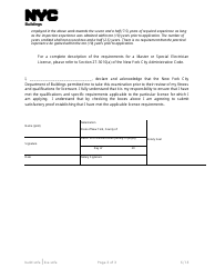 Supplemental Investigation Questionnaire - Electrician - New York City, Page 3