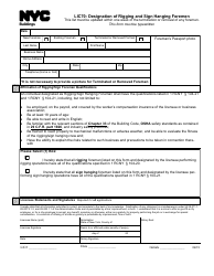 Form LIC70 Designation of Rigging and Sign Hanging Foremen - New York City, Page 3