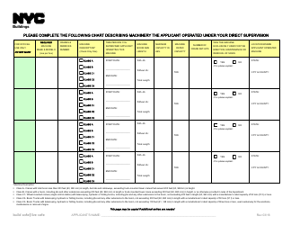 Hoisting Machine Operator Experience Verification Form - New York City, Page 4