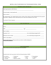 Referral Form - Mental Health Intensive Day Program - Prince Edward Island, Canada, Page 2