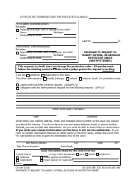 Document preview: Form DV-140 Response to Request to Modify, Extend, or Dissolve Protective Order (One Petitioner) - Alaska