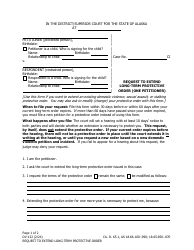 Form DV-132 Request to Extend Long-Term Protective Order (One Petitioner) - Alaska