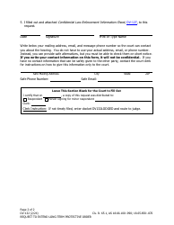 Form DV-132 Request to Extend Long-Term Protective Order (One Petitioner) - Alaska, Page 2