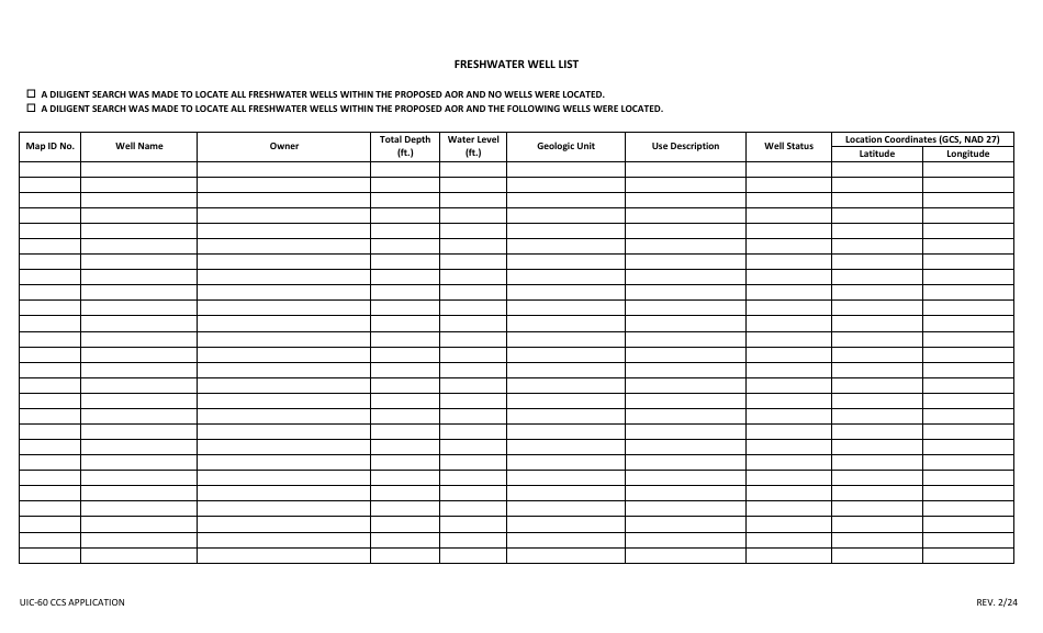 Form UIC-60 CCS Class VI Well Permit Application - Louisiana, Page 6