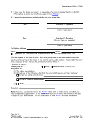 Form PG-652 Acceptance of Guardian Appointment in a Will - Alaska, Page 2