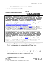 Document preview: Form PG-104 Petition for Appointment of a Conservator for an Adult - Alaska