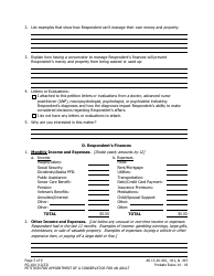 Form PG-104 Petition for Appointment of a Conservator for an Adult - Alaska, Page 5