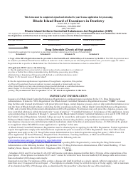 Limited Dental License Application - Rhode Island, Page 6