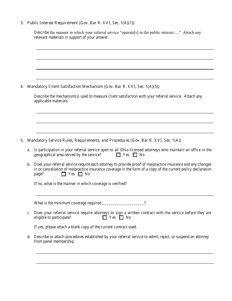 Form SCO-ASD-OAS-1112 Lawyer Referral and Information Services Provider Registration / Annual Report Form - Ohio, Page 3