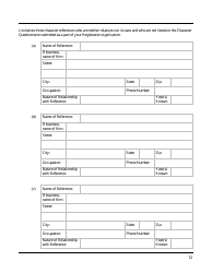 Applicant&#039;s Supplemental Character Questionnaire - Ohio, Page 12