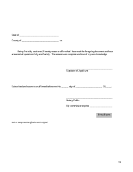 Applicant&#039;s Supplemental Character Questionnaire - Ohio, Page 13