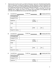 Applicant&#039;s Supplemental Character Questionnaire - Ohio, Page 5