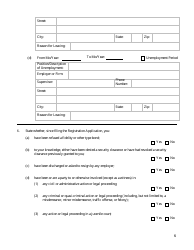 Applicant&#039;s Supplemental Character Questionnaire - Ohio, Page 6