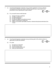 Applicant&#039;s Supplemental Character Questionnaire - Ohio, Page 9