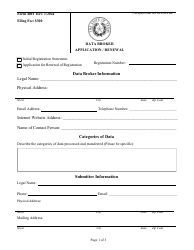 Form 4001 Data Broker Application/Renewal - Texas