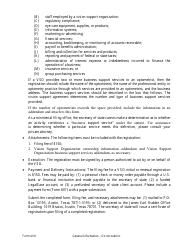 Form 4101 Vision Support Organization Information - Texas, Page 2