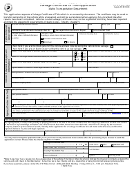 Document preview: Form ITD3312 Salvage Certificate of Title Application - Idaho
