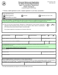 Form ITD3188 Application for Out-of-State Distributor License - Idaho, Page 2