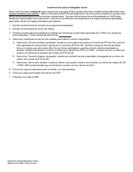 DSHS Formulario 05-256 Notificacion De Accion Excepcion a La Regla Para Tarifas Diarias De Afh - Washington (Spanish), Page 2