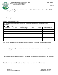 Form OCP.F.05 Crop Organic System Plan - Oregon, Page 14